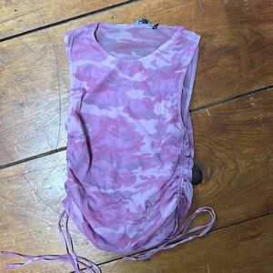 Pink camp tank top